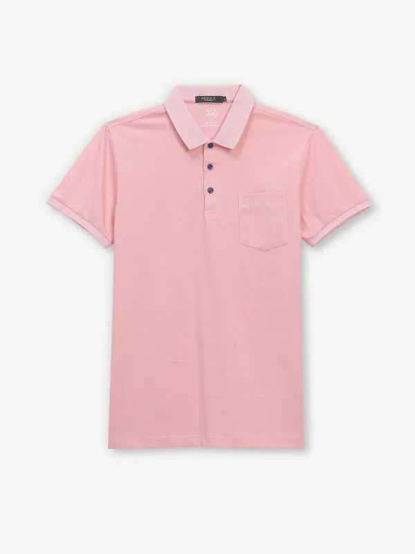 PSOULZ peach slim fit t-shirt