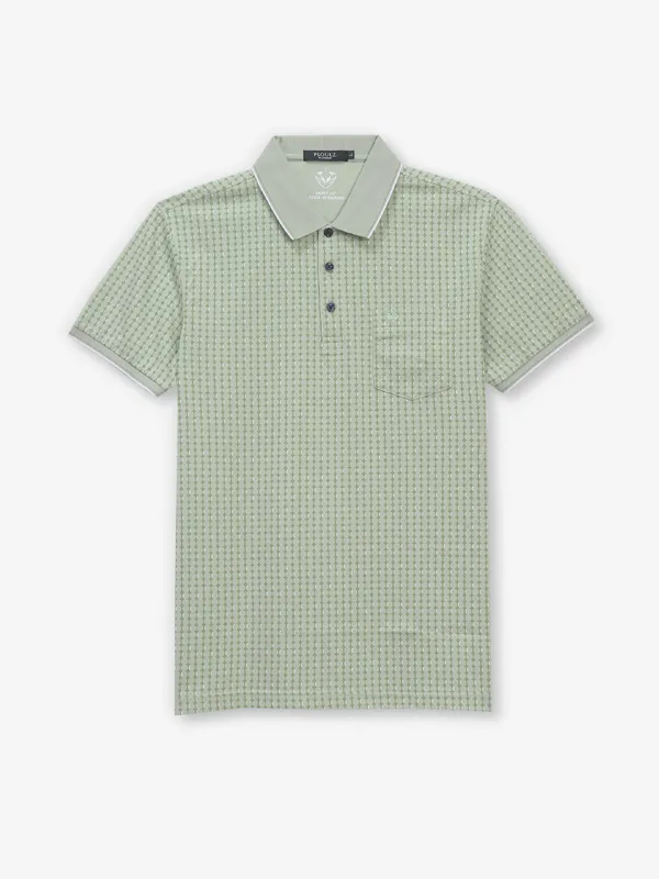 PSOULZ pista green printed cotton t-shirt