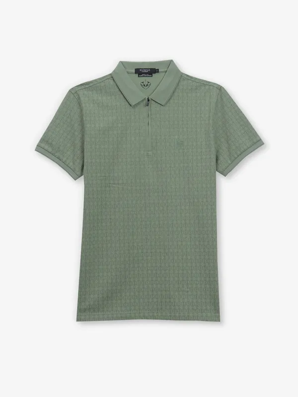 PSOULZ printed green cotton t-shirt