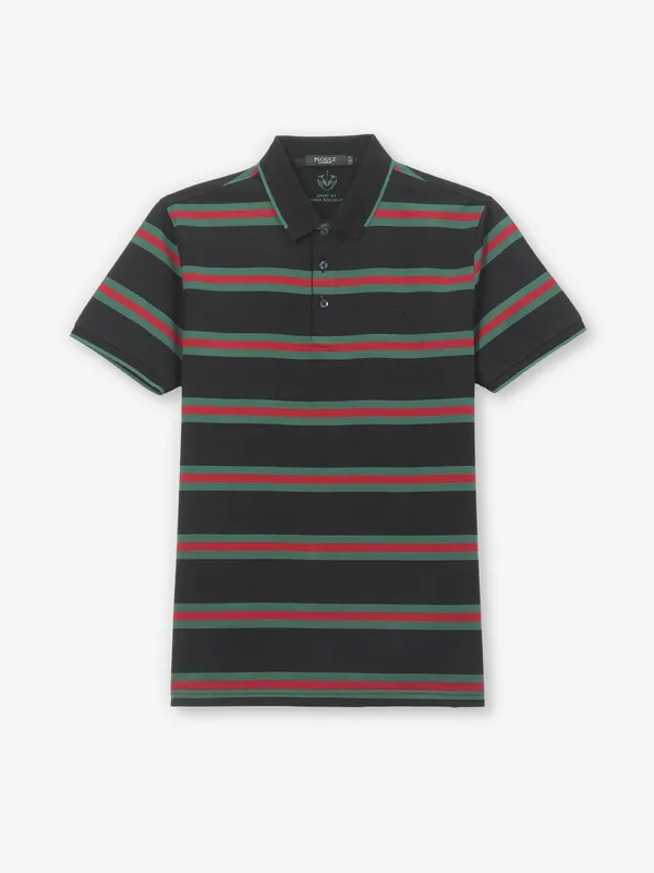 PSOULZ striped cotton black t-shirt