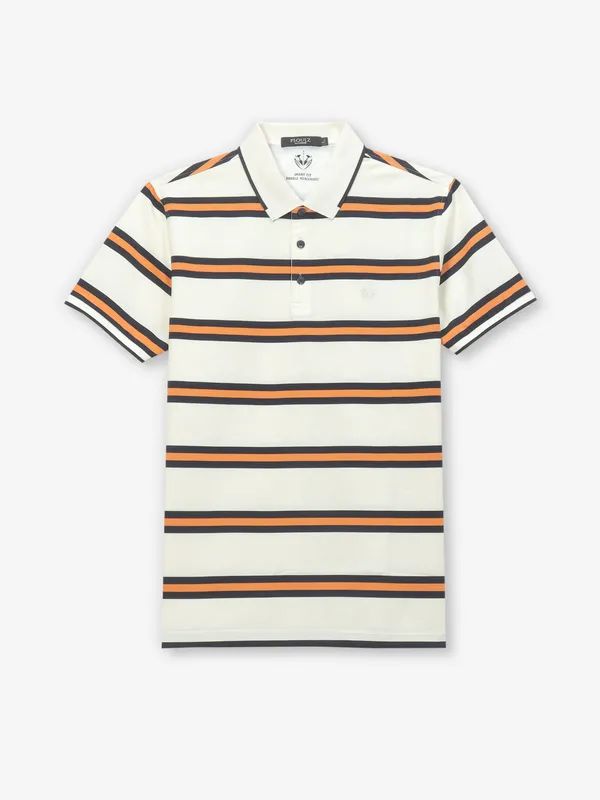 PSOULZ white cotton t-shirt in stripe