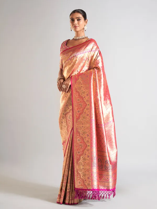 Purple kanjivarama silk saree