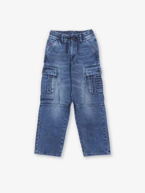 RAGS blue washed cargo jeans
