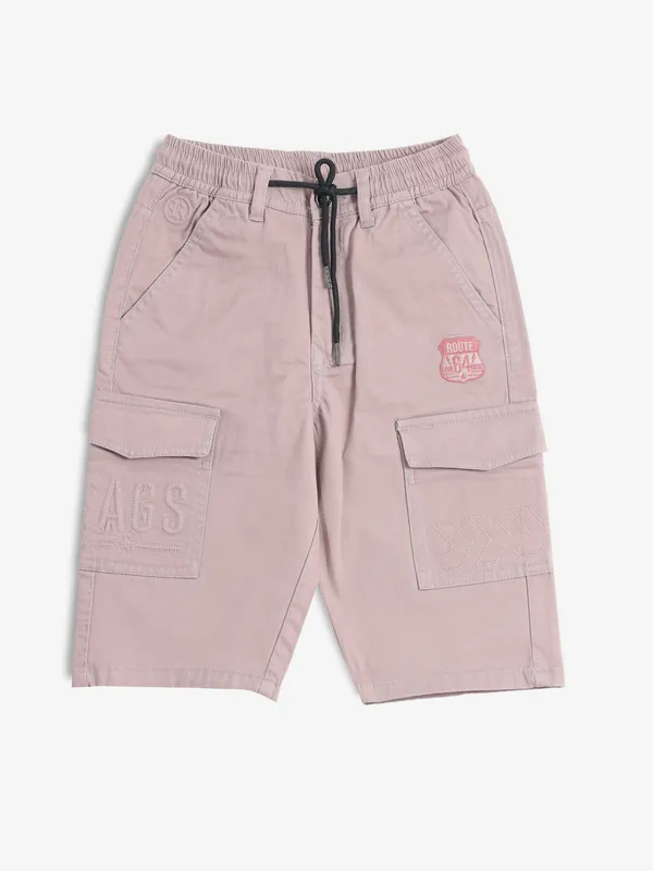 RAGS mauve pink solid shorts