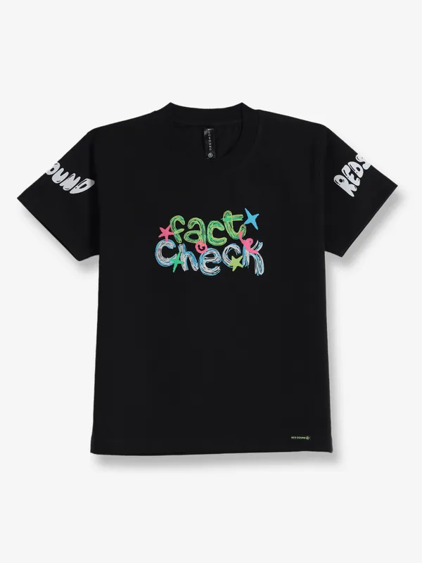 REDSOUND cotton black t-shirt