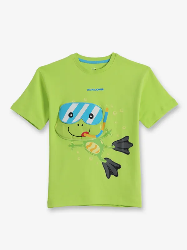 REDSOUND green cotton t-shirt for boys