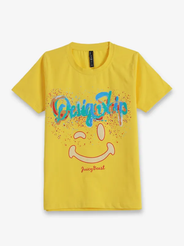 REDSOUND yellow cotton t-shirt