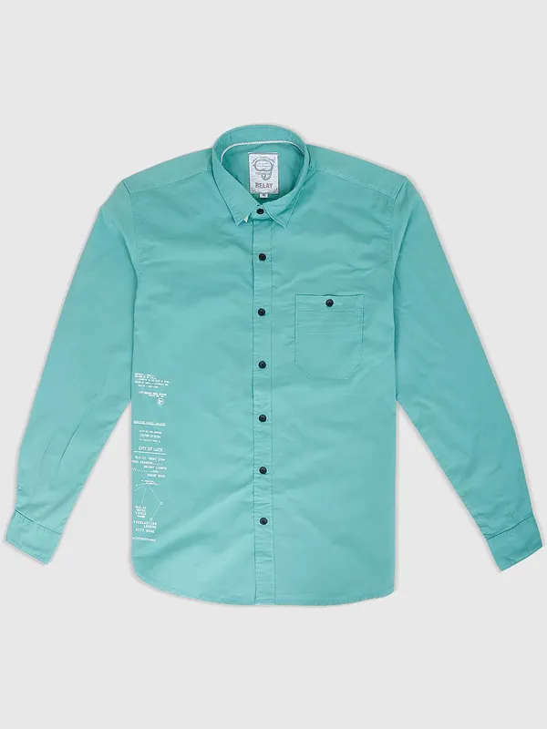 Relay pastle green cotton shirt