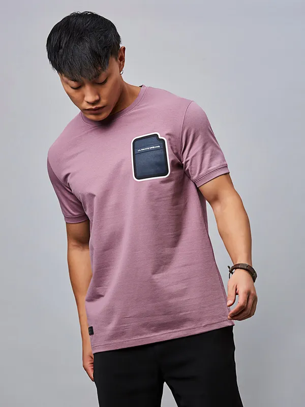 RIVER BLUE light purple cotton t-shirt