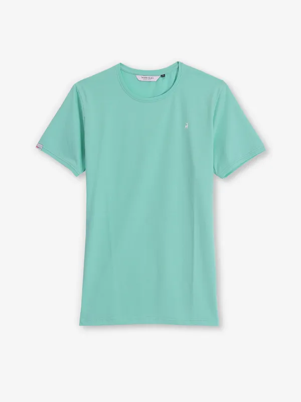 RIVER BLUE mint blue cotton t-shirt