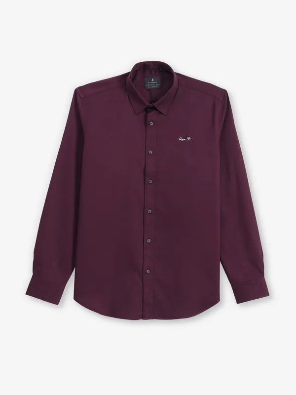RIVER BLUE plain wine shirt for men