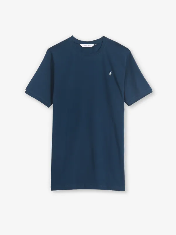 RIVER BLUE teal blue cotton t-shirt