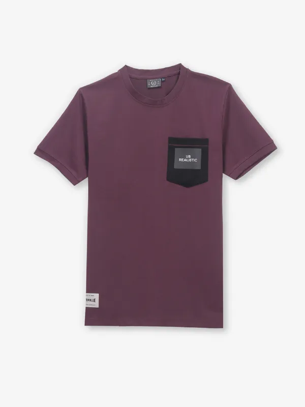RIVER BLUE wine men t-shirt in cotton