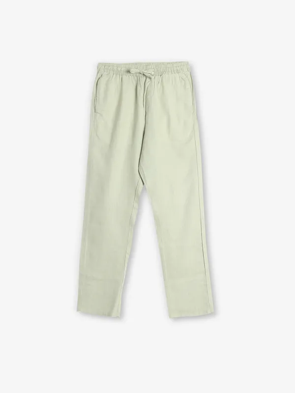 ROOKIES pista green solid track pant