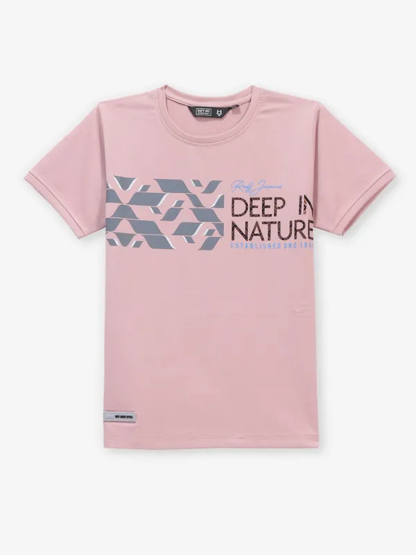 RUFF pink printed cotton t-shirt