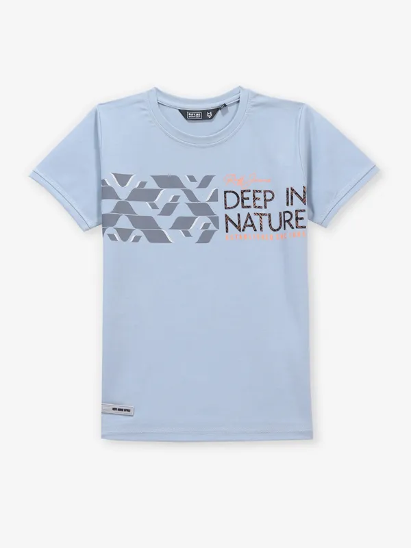RUFF sky blue printed t-shirt for boys
