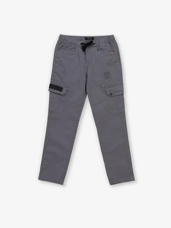 RUFF solid grey cotton cargo for boys
