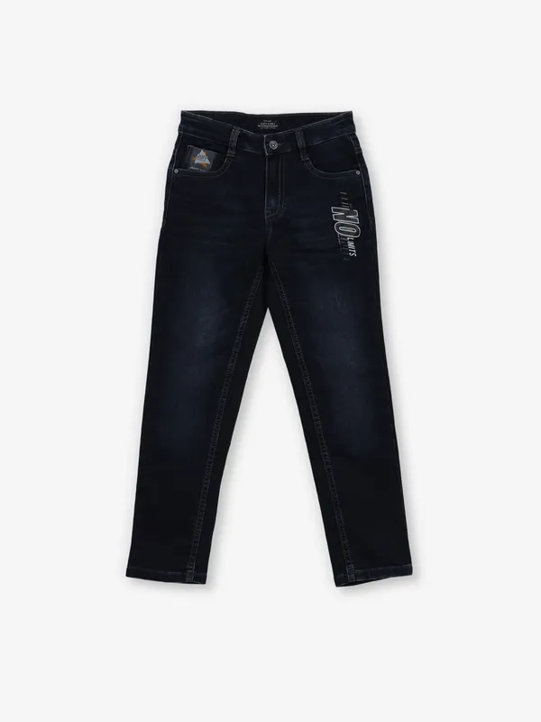 RUFF washed navy slim fit denim for little boy