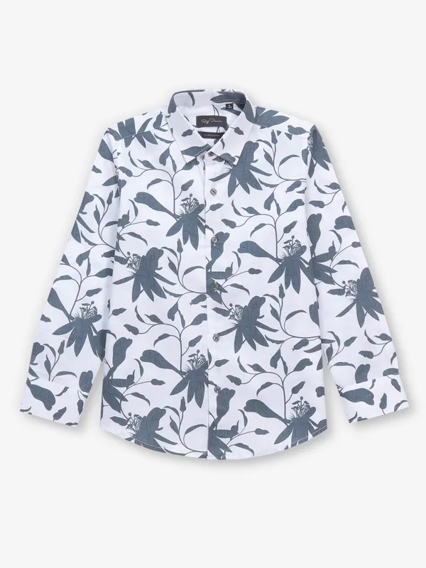 RUFF white printed cotton shirt for boys