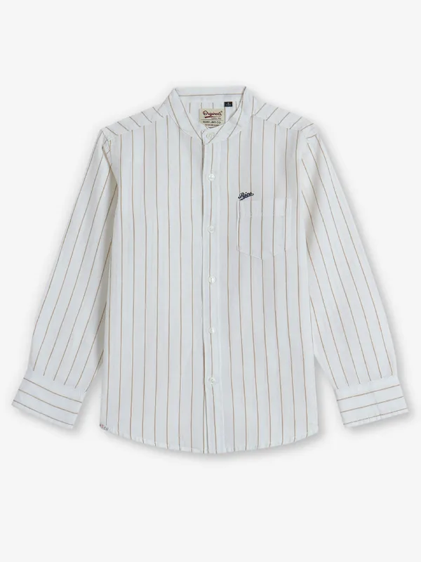 RUFF white stripe cotton shirt