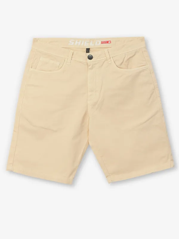 SHIELD cotton beige shorts