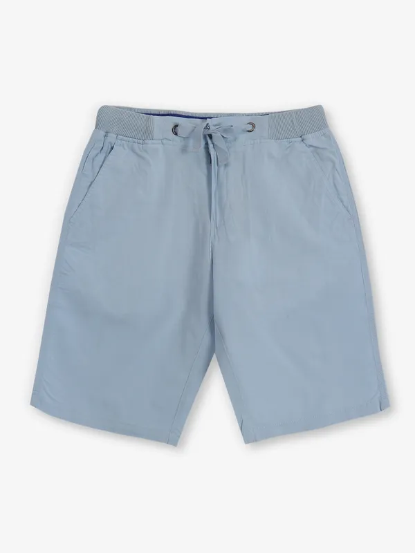 SHIELD sky blue cotton shorts