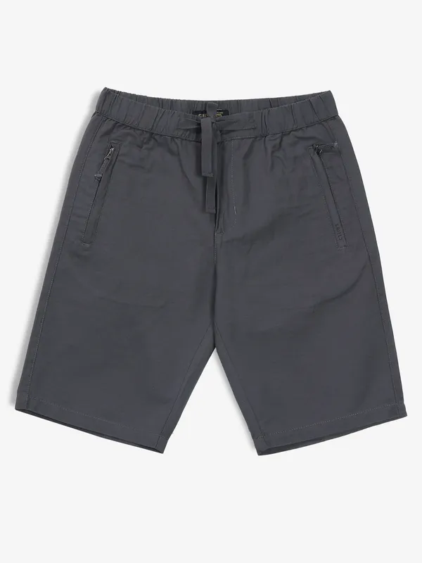 SHIELD solid dark grey shorts