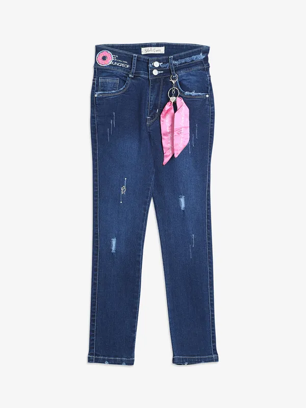 Silver Cross dark blue ripped jeans