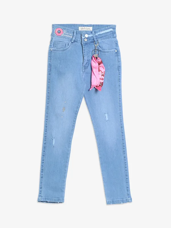 Silver Cross light blue washed and ripped jeans