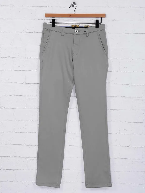 Sixth Element light grey cotton casual trouser