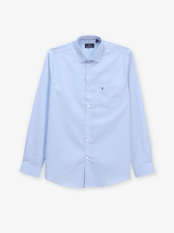 ALLEN SOLLY sky blue printed floral designed shirt for men