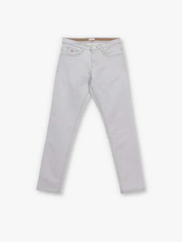 Solid ice grey denim jeans from NOSTRUM
