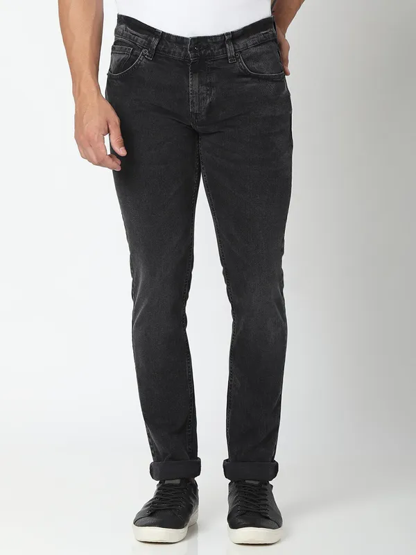 Spykar black washed skinny jeans