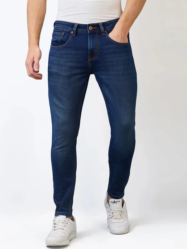 SPYKAR blue washed denim jeans for men