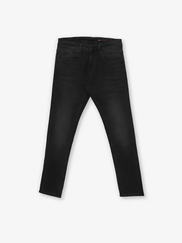 SPYKAR carbon black washed denim jeans