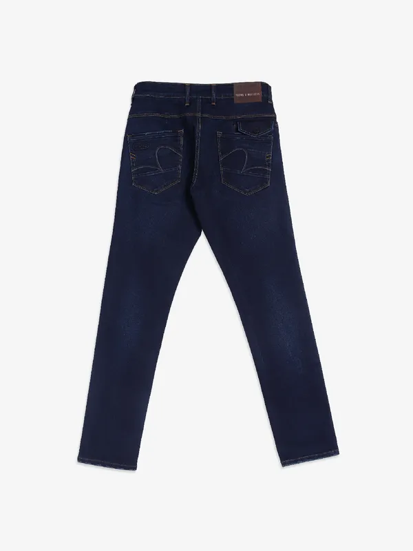 Spykar dark blue skinny fit denim jeans