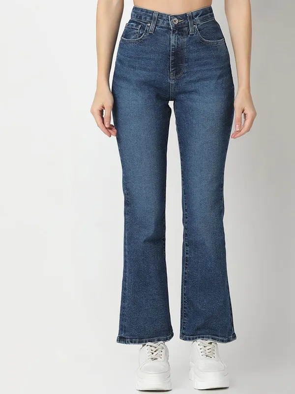 SPYKAR dark blue washed bootcut jeans
