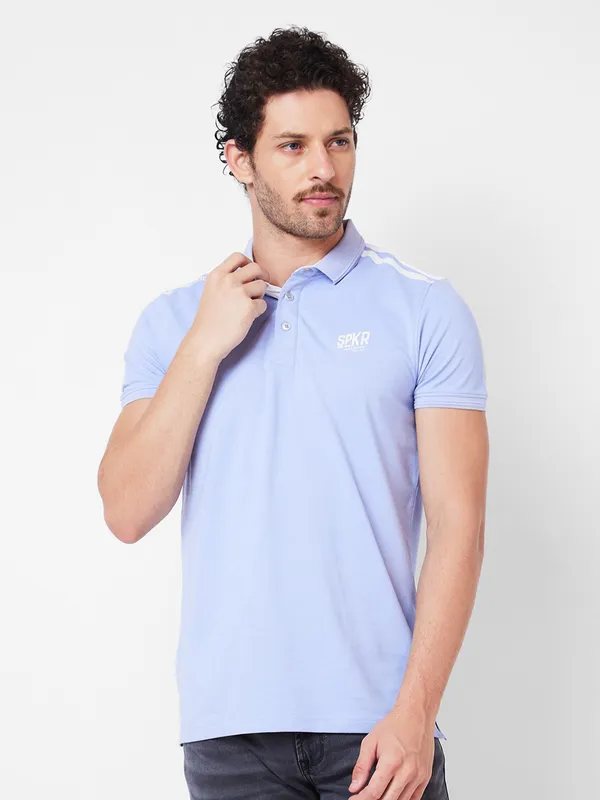 SPYKAR light blue cotton t-shirt