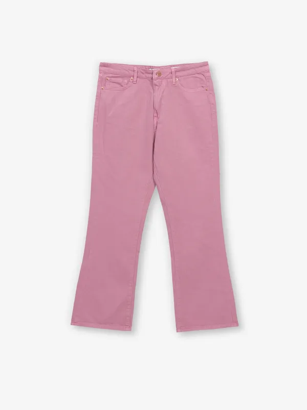 SPYKAR pink denim solid bootcut jeans