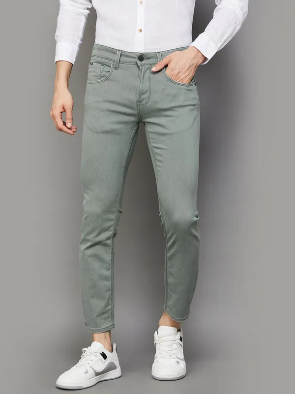 SPYKAR pista solid cotton slim tapered fit jeans