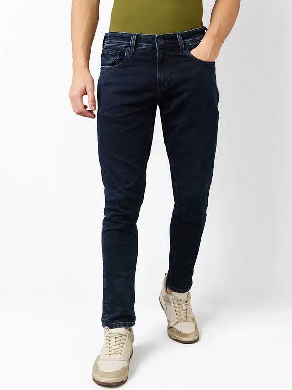 SPYKAR solid dark navy super skinny jeans