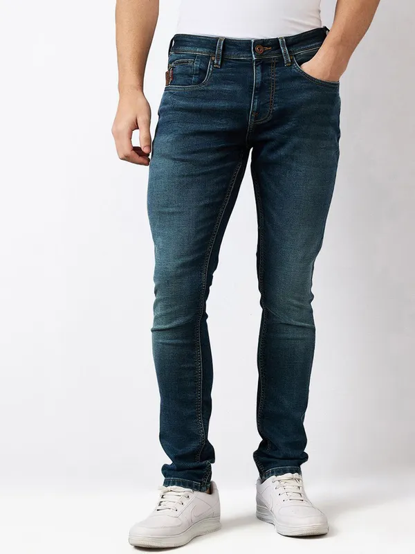 SPYKAR vintage blue washed skinny fit denim jeans