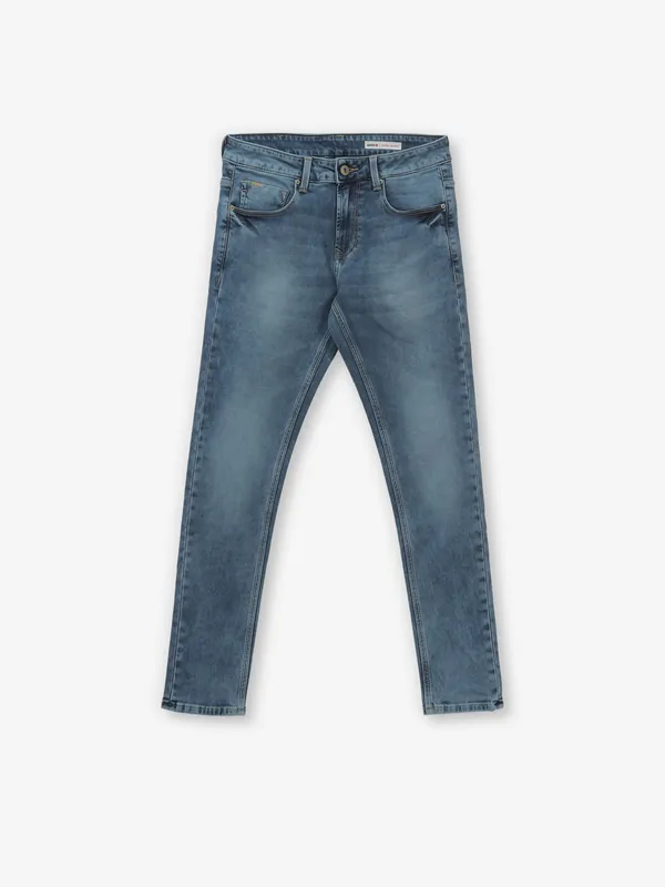 SPYKAR washed light blue slim fit jeans