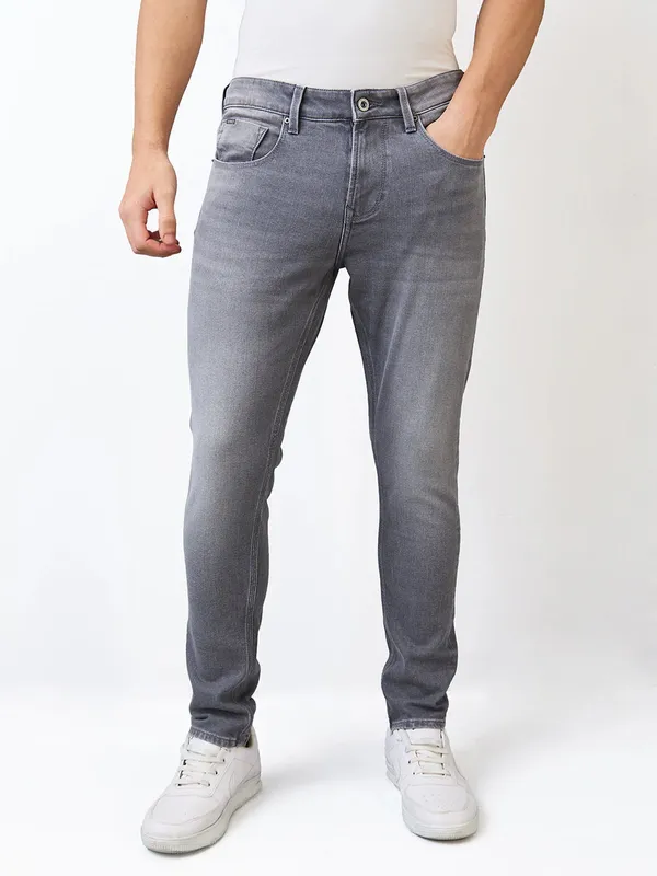 SPYKAR washed light grey super skinny jeans