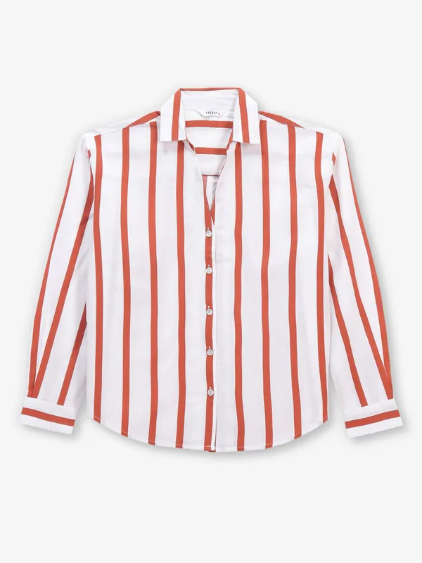 SPYKAR white cotton shirt for women