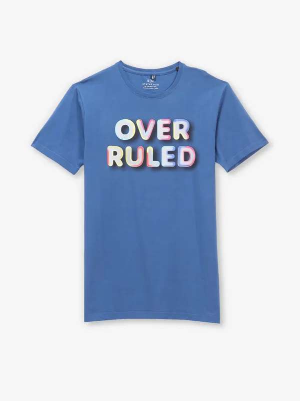 STATUS QUO blue cotton t-shirt with print