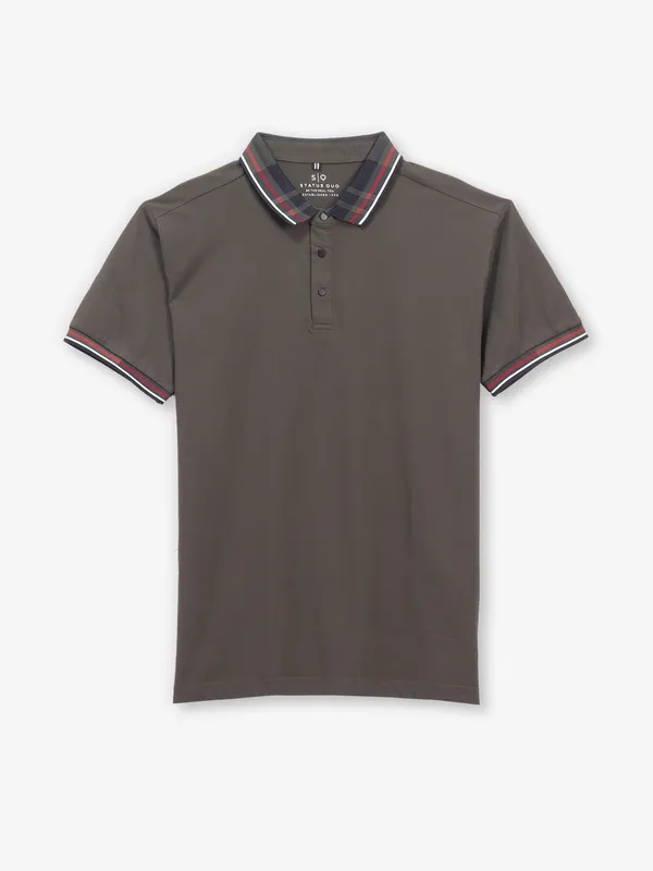 STATUS QUO olive cotton t-shirt for men