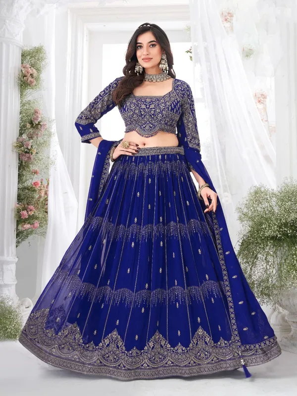 Stunning dark blue lehenga choli