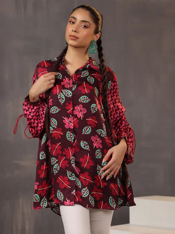Stunning dark wine cotton top