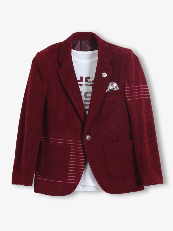 Stunning maroon corduroy blazer